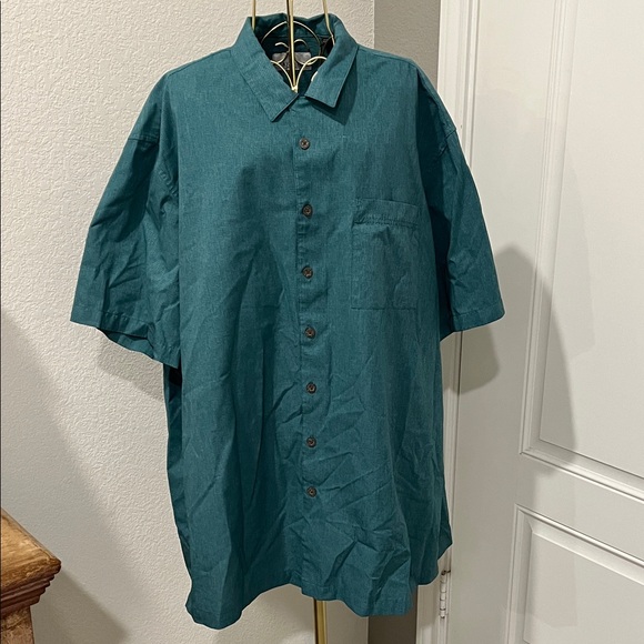 Oak Hill Men's Teal Button Down Shirt - Picture 1 of 3